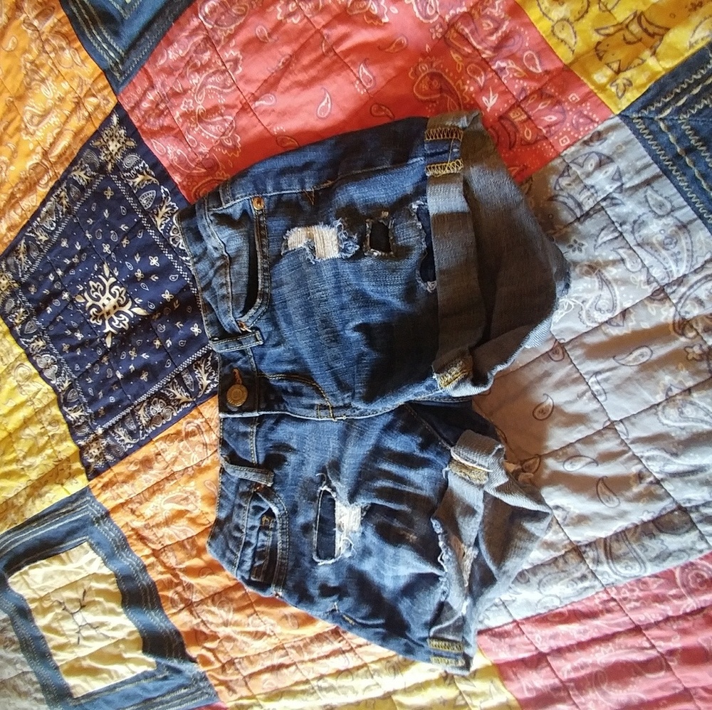 2/8 Aeropastale midi jean shorts 00 boho trendy